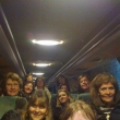 Con una párroquia de Chile en su autobus, en Praga, octubre de 2015, disfrutando la alegría de viajar juntos con amigos