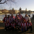 Con aficionados del club Atlético de Bilbao, diciembre 2015