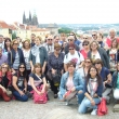 Más de 60 profesores - colegas de una universidad de Espaňa, mayo de 2016 en el mirador de Praga.