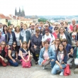 M�s de 60 profesores - colegas de una universidad de Espa�a, mayo de 2016 en el mirador de Praga.